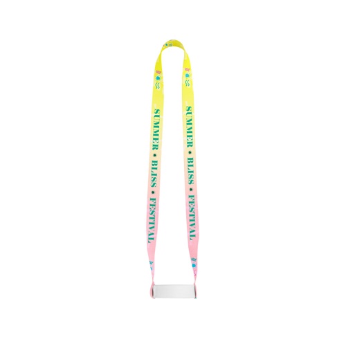 SWINDON. SET Lanyard SUBLIMATION Long II (20 mm) Duo com porta-copos em elástico de sublimação