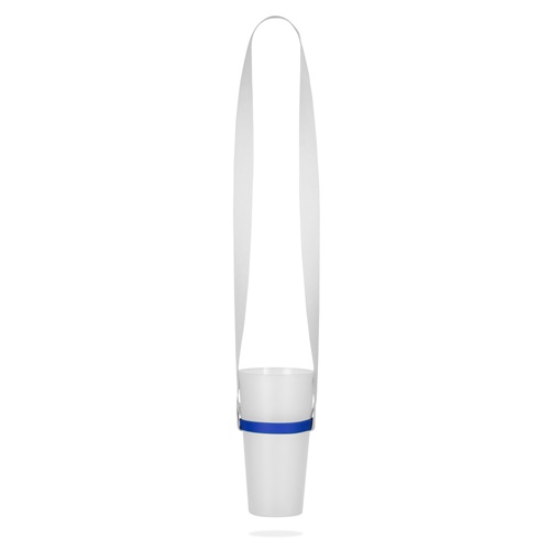 ROTHERHAM. SET Lanyard SUBLIMATION Long II (20 mm) Duo em poliéster reciclado (100% rPET) com porta-copos em silicone