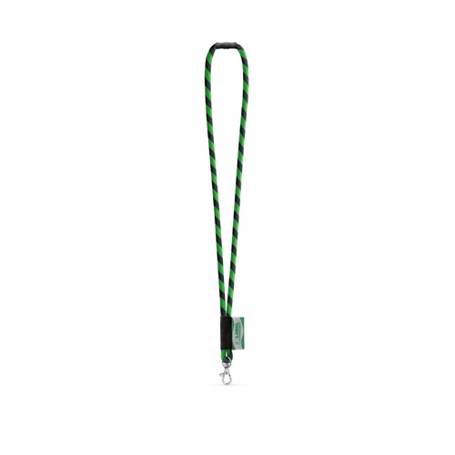 WISBECH. SET Lanyard TUBE Long (Ø 7 mm) com mosquetão de gatilho 9 mm e Fecho de segurança Ø 7 mm