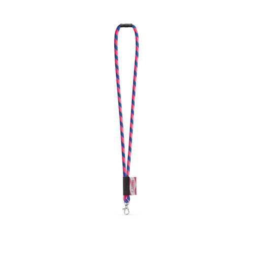 WISBECH. SET Lanyard TUBE Long (Ø 7 mm) com mosquetão de gatilho 9 mm e Fecho de segurança Ø 7 mm