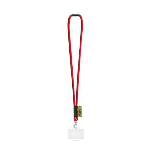 WATFORD. SET Lanyard TUBE Long (Ø 7 mm) com mosquetão de gatilho 9 mm, Fecho de segurança Ø 7 mm e Porta-crachá / cartões rígido 91 x 68 mm