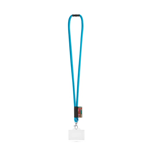 WATFORD. SET Lanyard TUBE Long (Ø 7 mm) com mosquetão de gatilho 9 mm, Fecho de segurança Ø 7 mm e Porta-crachá / cartões rígido 91 x 68 mm
