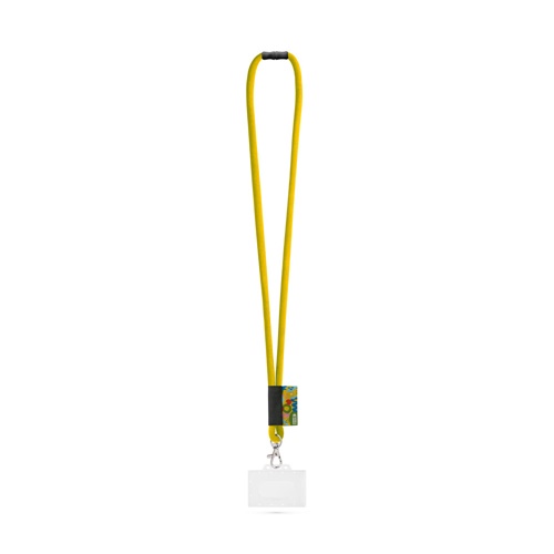 WATFORD. SET Lanyard TUBE Long (Ø 7 mm) com mosquetão de gatilho 9 mm, Fecho de segurança Ø 7 mm e Porta-crachá / cartões rígido 91 x 68 mm