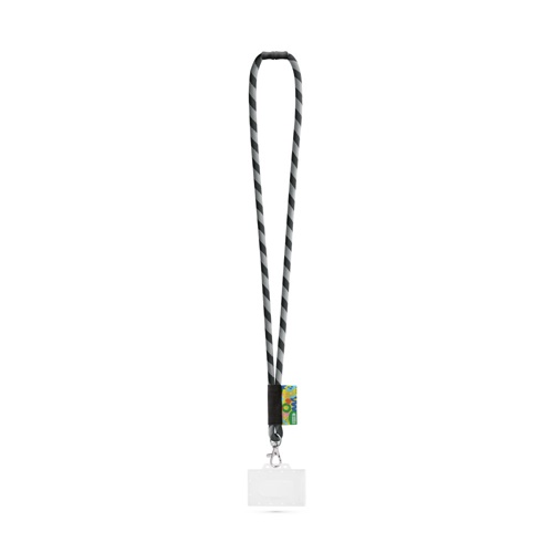 WATFORD. SET Lanyard TUBE Long (Ø 7 mm) com mosquetão de gatilho 9 mm, Fecho de segurança Ø 7 mm e Porta-crachá / cartões rígido 91 x 68 mm