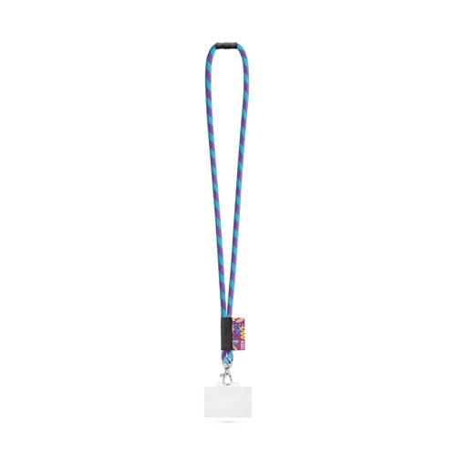 WATFORD. SET Lanyard TUBE Long (Ø 7 mm) com mosquetão de gatilho 9 mm, Fecho de segurança Ø 7 mm e Porta-crachá / cartões rígido 91 x 68 mm