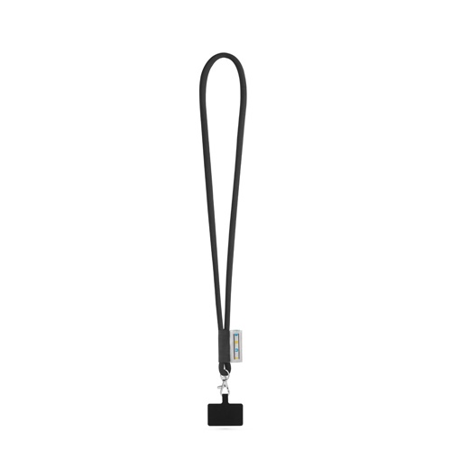 GOSPORT. SET Lanyard TUBE Long (Ø 7 mm) com mosquetão de gatilho 9 mm e suporte para telemóvel