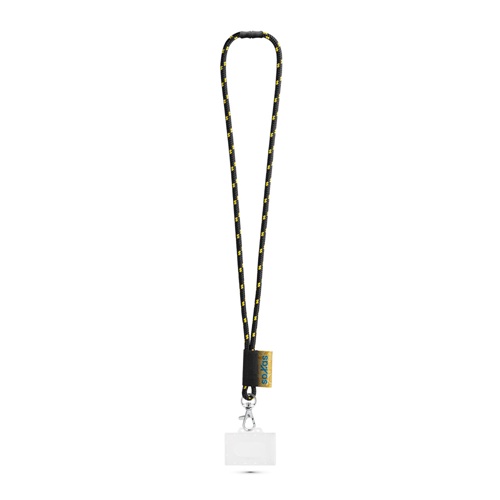 BRIDPORT. SET Lanyard NAUTIC Long (Ø 7 mm) com mosquetão de gatilho 9 mm, Fecho de segurança Ø 7 mm e Porta-crachá / cartões rígido 91 x 68 mm