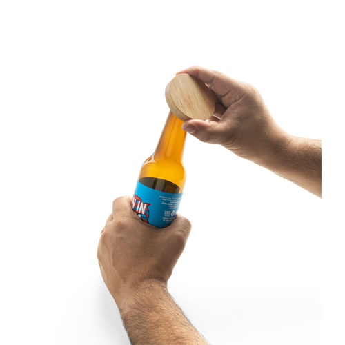 AMCHUR. Base para copos em bambu com abre-cápsulas