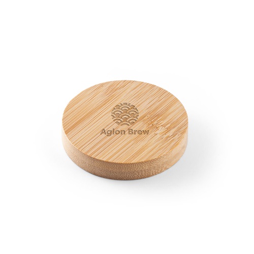 AMCHUR. Base para copos em bambu com abre-cápsulas