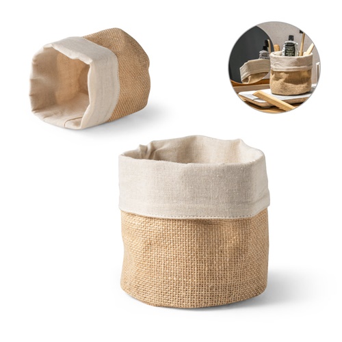 DUCASSE. Saco multiusos em juta (260g/m²) e algodão (120g/m²)