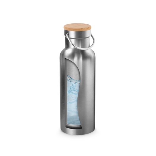 RAGNAR. Garrafa em aço inoxidável (36% reciclado) de parede dupla térmica, isolada a vácuo 570 mL