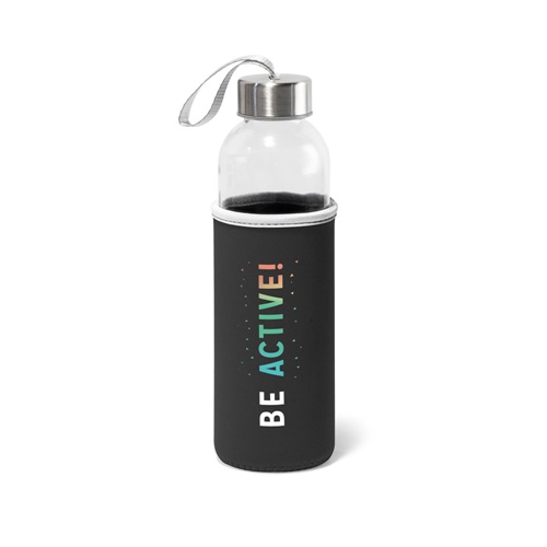 RAISE. Garrafa de desporto em vidro e aço inoxidável 520 mL