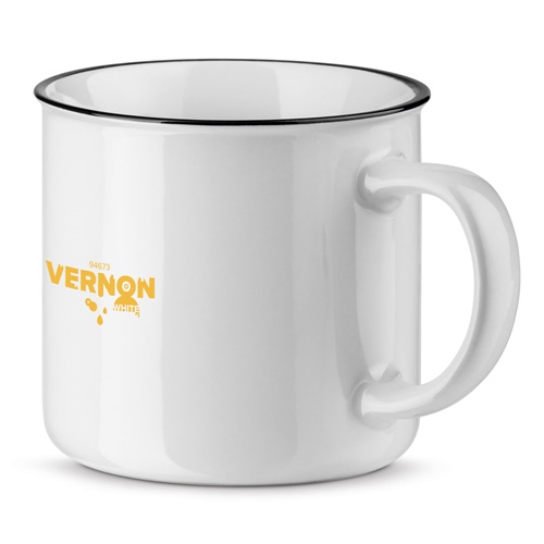 VERNON WHITE. Caneca em cerâmica 340 mL