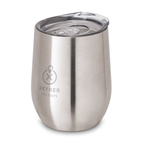 RONDE. Copo de viagem em aço inoxidável 400 mL