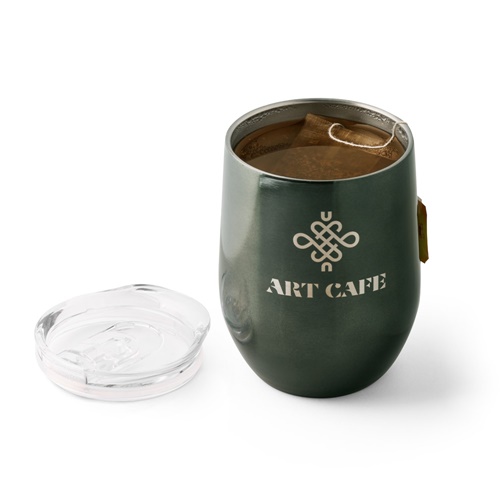 RONDE. Copo de viagem em aço inoxidável 400 mL