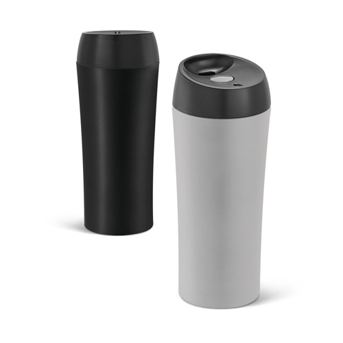 MONARDA. Copo de viagem em aço inoxidável e PP 470 mL