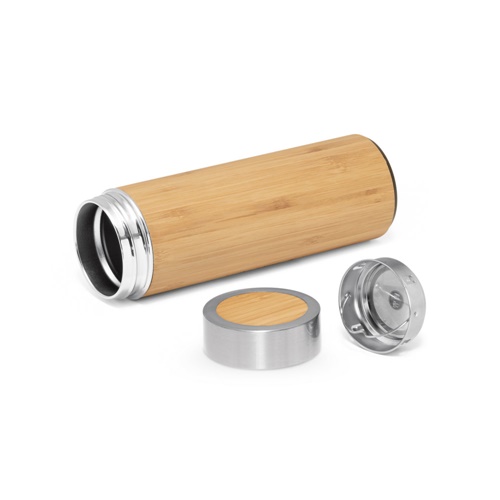 NATUREL. Garrafa térmica em bambu e aço inoxidável (90% reciclado) 430 mL