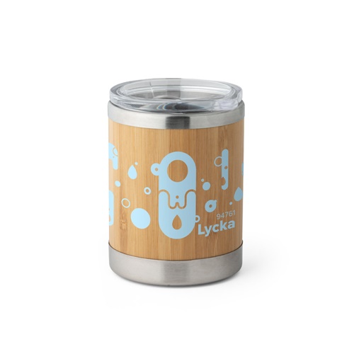 LYCKA. Copo em bambu e aço inoxidável 350 mL