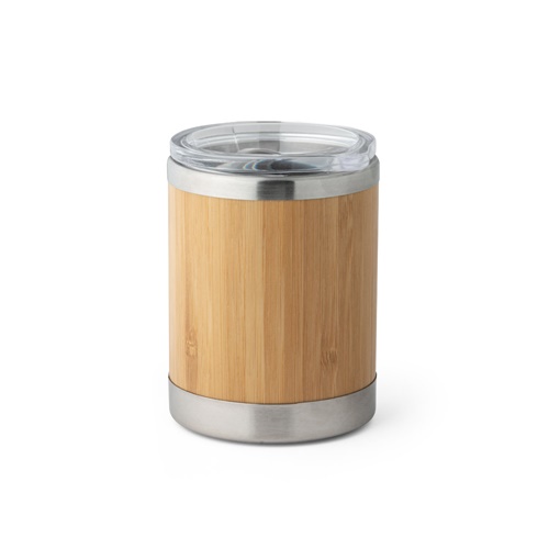 LYCKA. Copo em bambu e aço inoxidável 350 mL