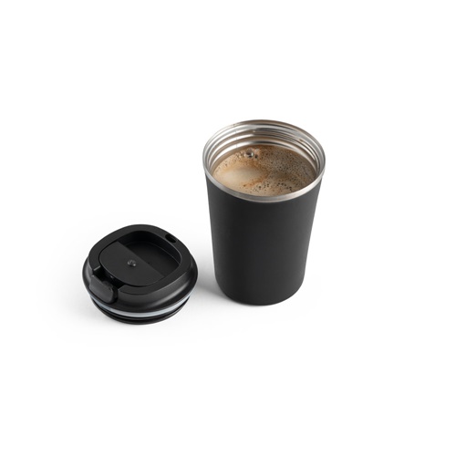 PHELPS. Copo de viagem em aço inoxidável e PP 470 mL