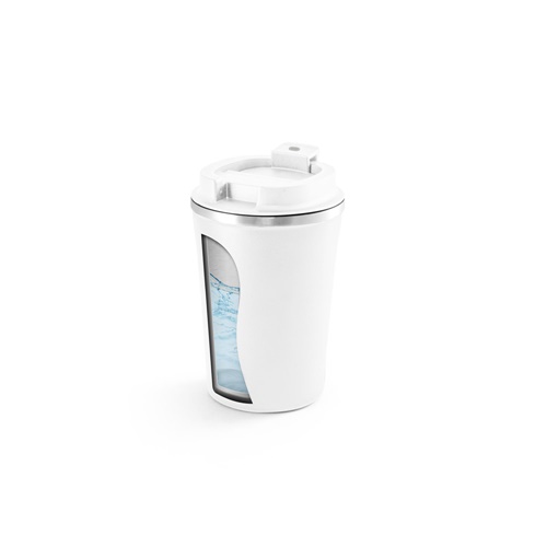 PHELPS. Copo de viagem em aço inoxidável e PP 470 mL