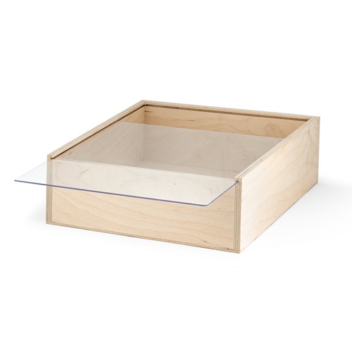 BOXIE CLEAR L. Caixa de madeira L