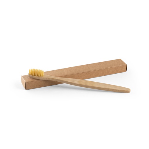 DELANY. Escova de dentes com corpo em bambu e dentes em nylon