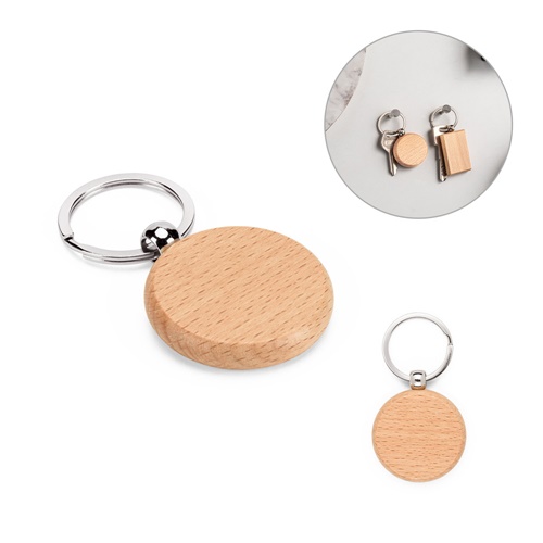 STEWIE ROUND. Porta-chaves redondo em madeira de faia
