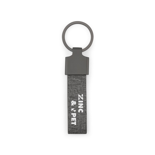 RAVEN. Porta-chaves em metal e pet reciclado (30% reciclado) com formato retangular