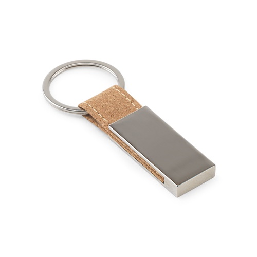GOSLING. Conjunto composto por um porta-cartões e porta chaves, ambos em metal e cortiça