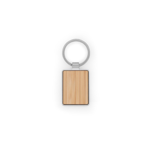 GASTON RECTANGULAR. Porta-chaves em ferro com formato retangular em zinco e bambu