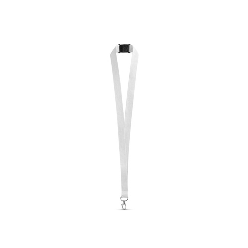 LEEDS. Lanyard em poliéster com fecho de segurança