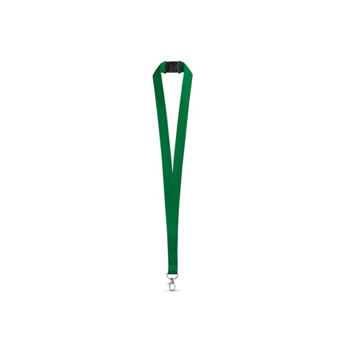 LEEDS. Lanyard em poliéster com fecho de segurança