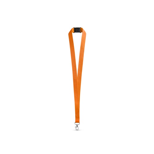 LEEDS. Lanyard em poliéster com fecho de segurança