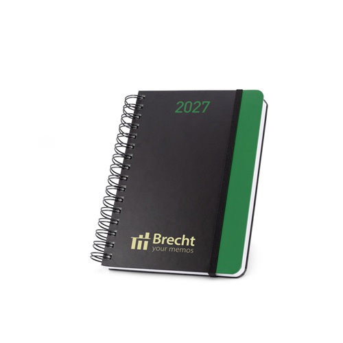 BRECHT A5. Agenda A5 em papel 100% reciclado e acabamento mate