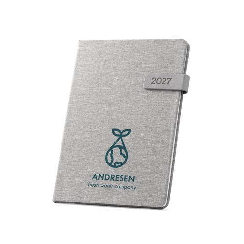 ANDRESEN B5. Agenda em poliéster reciclado (100% rPET)