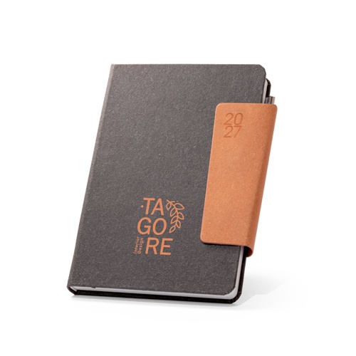 TAGORE A5. Agenda A5 em pele (58% reciclada)