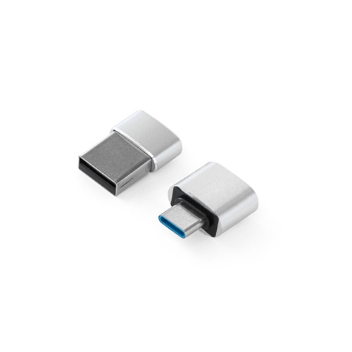 MINSKY. Conjunto de 2 adaptadores USB-A / USB-C em alumínio
