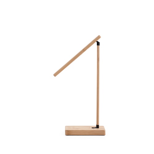 MOREY. Candeeiro de secretária dobrável com carregador wireless super rápido 15W em bambu