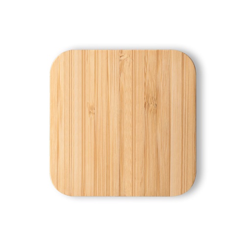 DALTON. Carregador wireless super rápido 15W em bambu