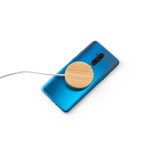 DAIMLER. Carregador magnético wireless super rápido 15W em bambu