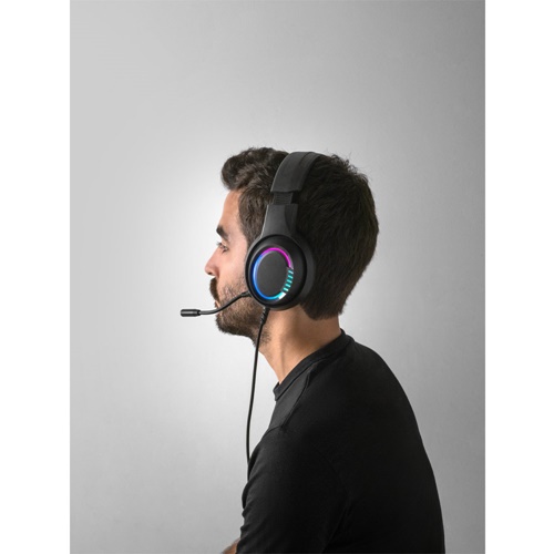 Thorne Headset RGB. Auscultadores gaming com cabo 2m, microfone e luzes LED RGB em ABS