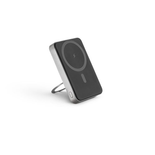 WARSHEL 10. Power bank magnética 10'000 mAh com carregador wireless super rápido 15W em ABS reciclado (100% rABS) com suporte