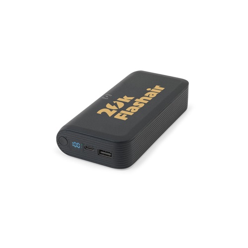 BECKER 20. Power bank 20'000 mAh em ABS reciclado (100% rABS) com carregador wireless super rápido 15W
