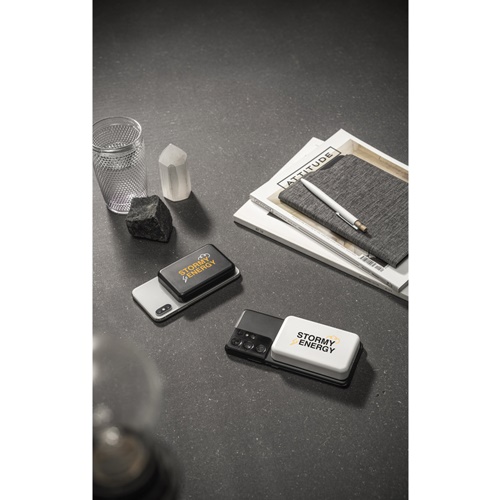 AMPERE 5. Power bank magnética 5'000 mAh com carregador wireless super rápido 15W em ABS reciclado (100% rABS)