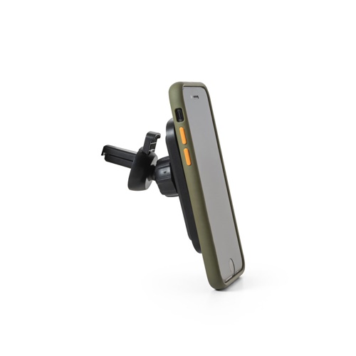 KOCH. Suporte de smartphone para automóvel com carregador magnético wireless 15W em ABS reciclado (100% rABS)