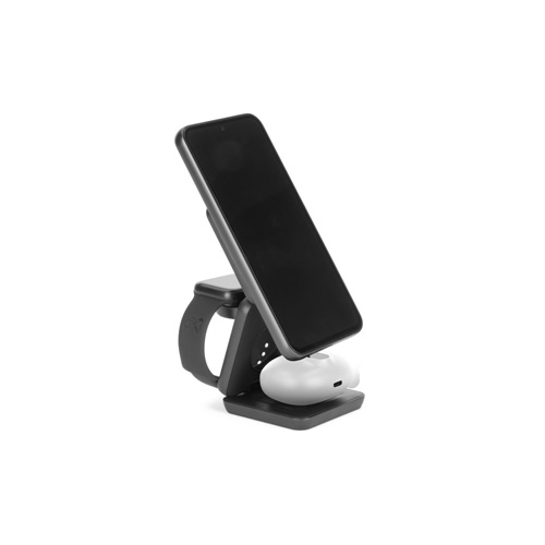 BROGLIE. Carregador magnético wireless super rápido 15W 4 em 1 em ABS reciclado (100% rABS)