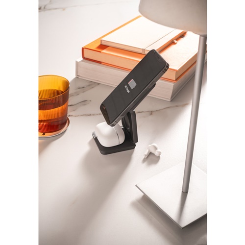 BROGLIE. Carregador magnético wireless super rápido 15W 4 em 1 em ABS reciclado (100% rABS)