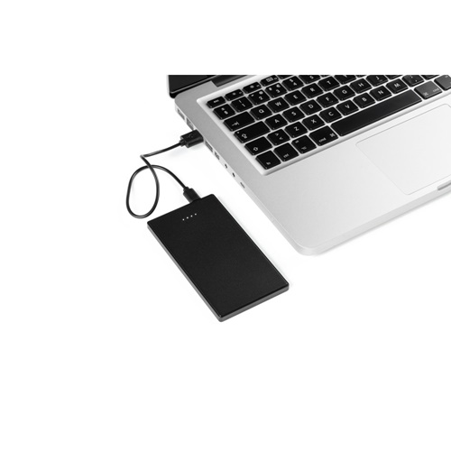 DENNING. Power bank 5'000 mAh slim em aço inoxidável