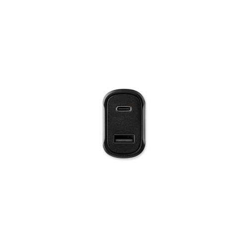 DIRAC. Adaptador de isqueiro com porta USB-A 18W e USB-C 20W em ABS reciclado (100% rABS)